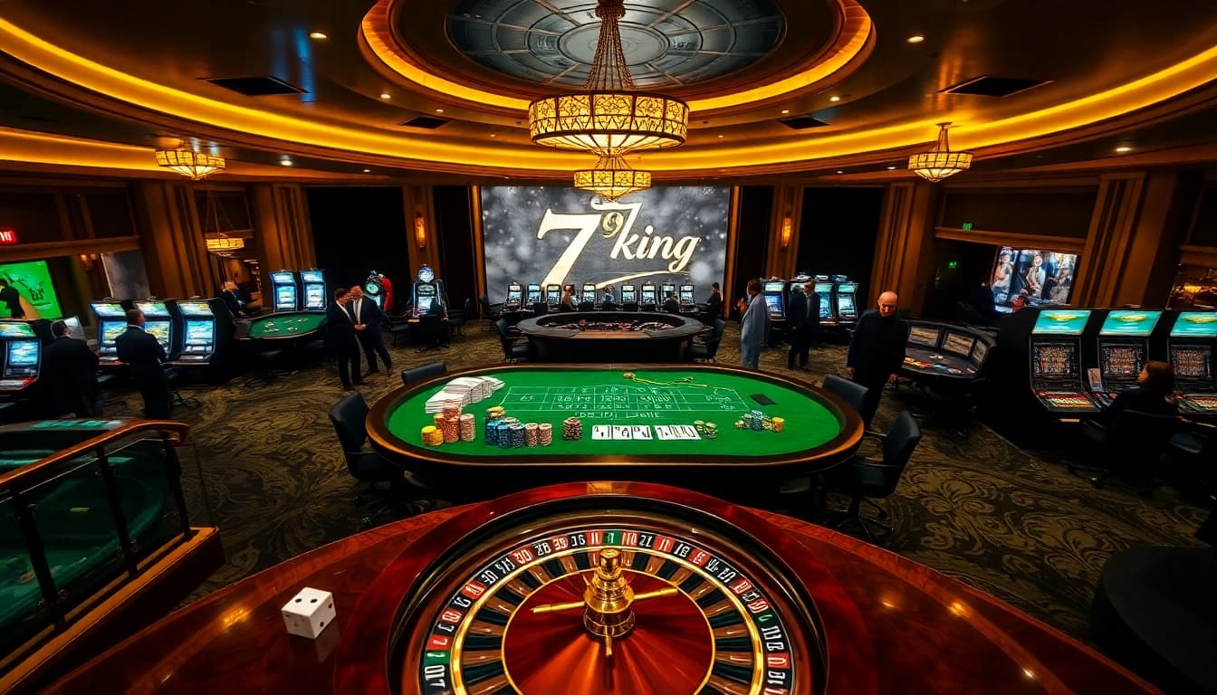 79king casino showdown: elite gaming table action with roulette, cards, and chips