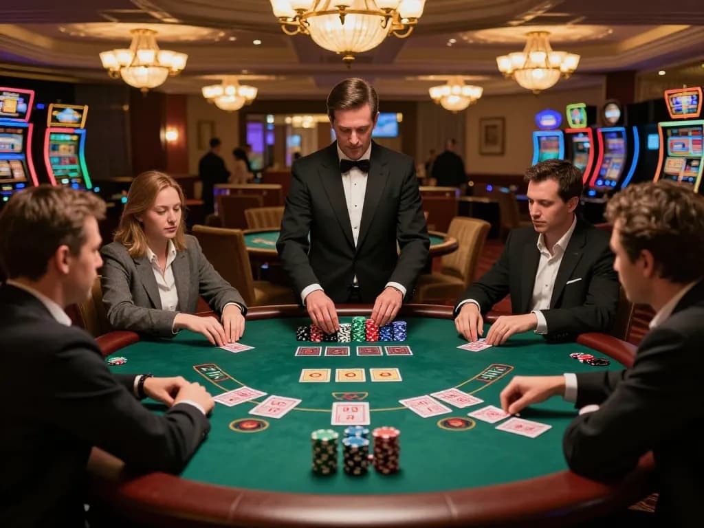 Players engaging at the blackjack table highlighting nano banana flash for dynamic gameplay.