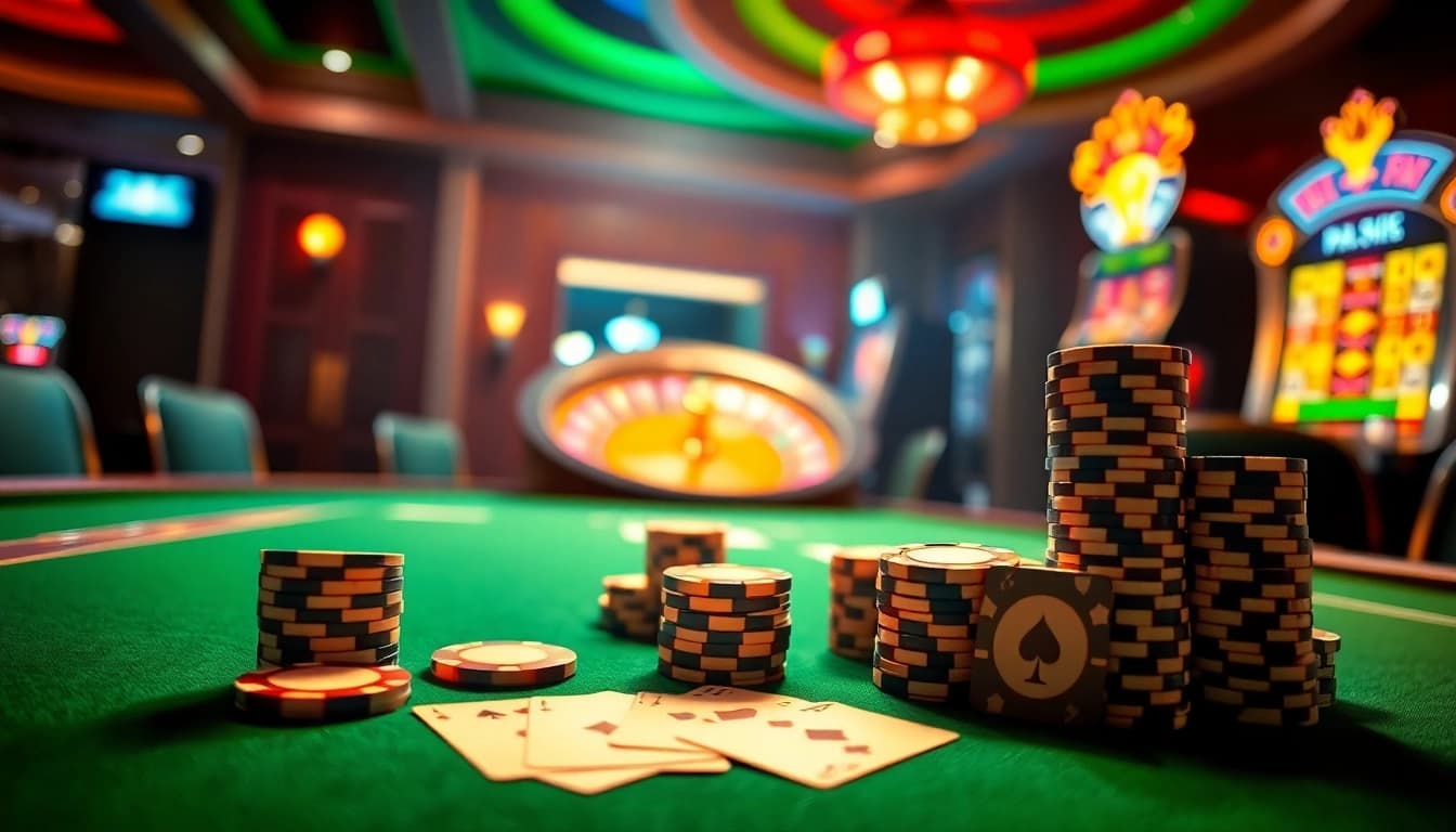 Experience the thrill of online gambling with link mm88 at this luxurious casino setting.