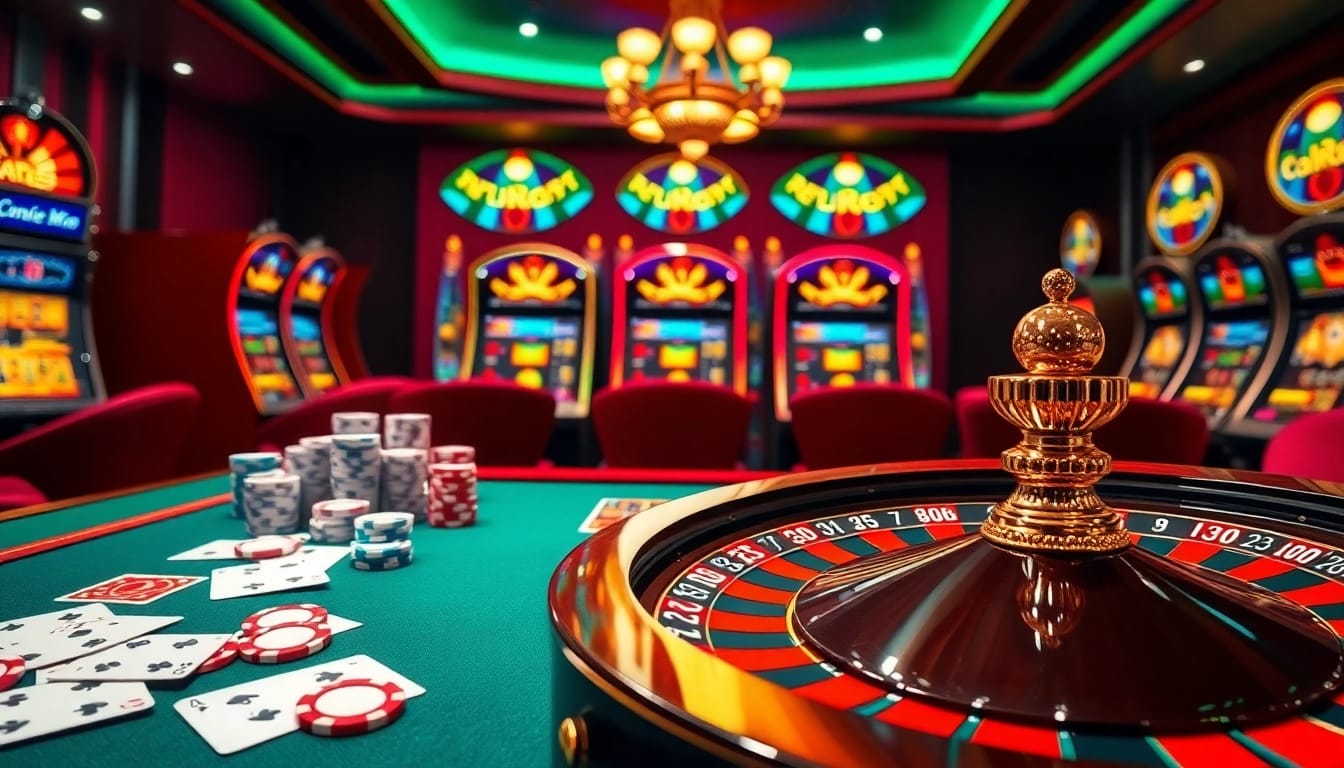 Experience the thrill of go8 gaming with vibrant casino tables and exciting slot machines.