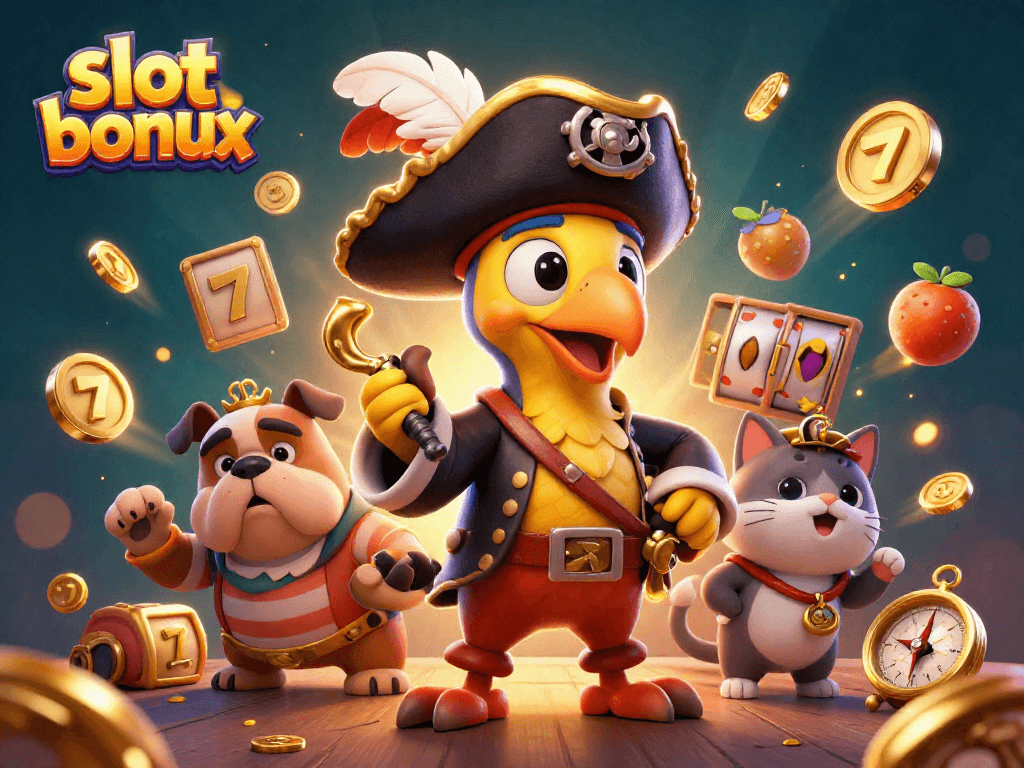 Experience thrilling slot bonus wins with our exciting casino scene featuring dynamic characters and elements.