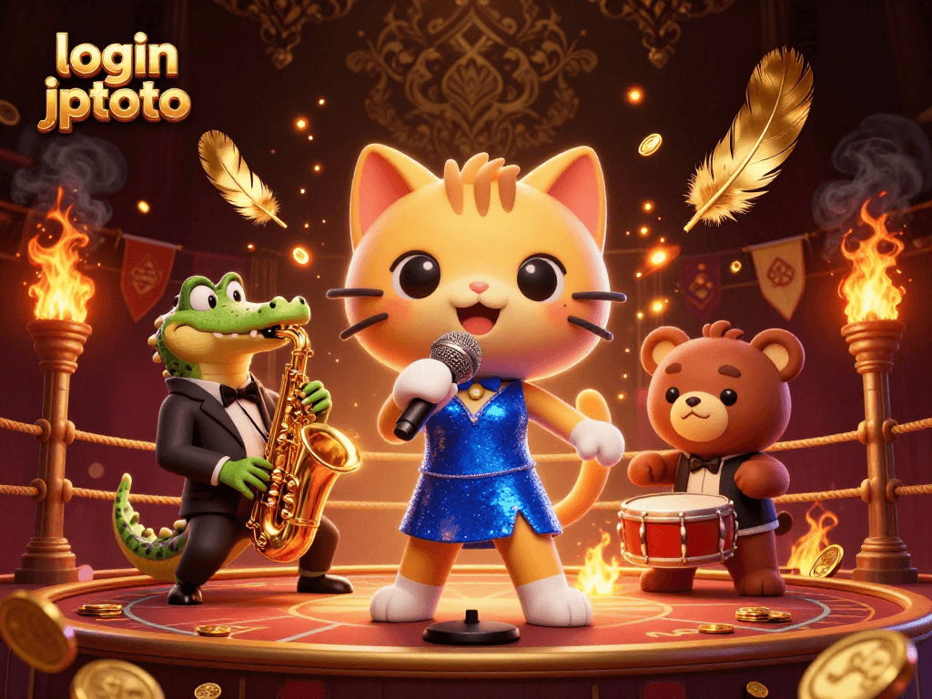 Experience thrilling gameplay at JPTOTO with captivating characters and rich casino elements surrounding you.