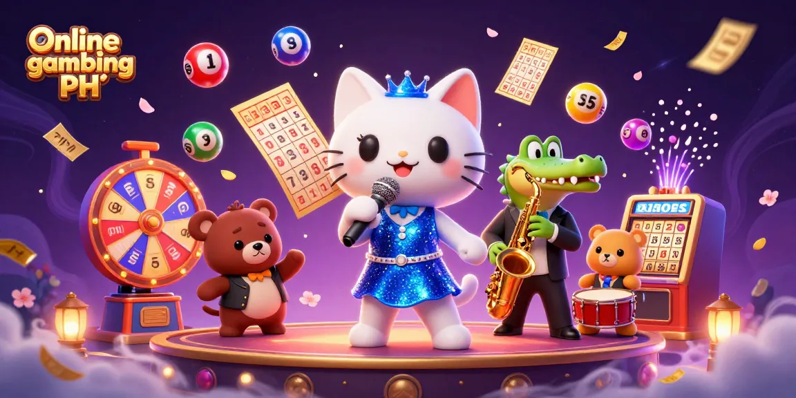 Experience thrilling online gambling PH with jazzy 3D characters amidst vibrant casino elements.