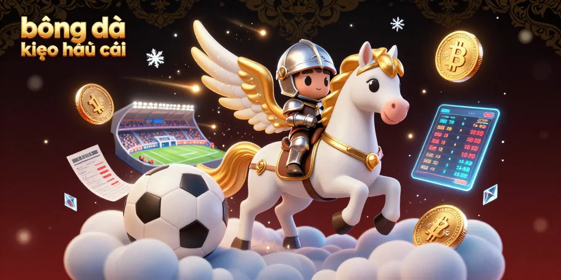 Engage in bóng đá kèo nhà cái betting action with a vibrant 3D illustration featuring dynamic sports elements.