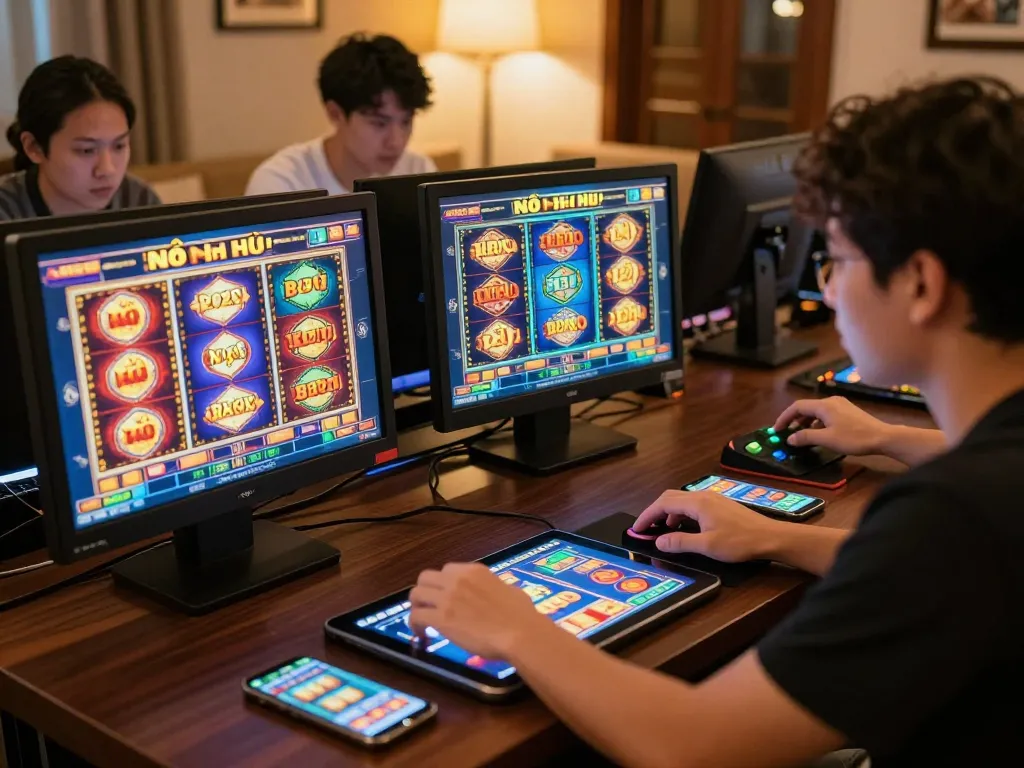 Nổ hũ B29 LUCK8 engages players with vibrant graphics in a cozy online casino setting.