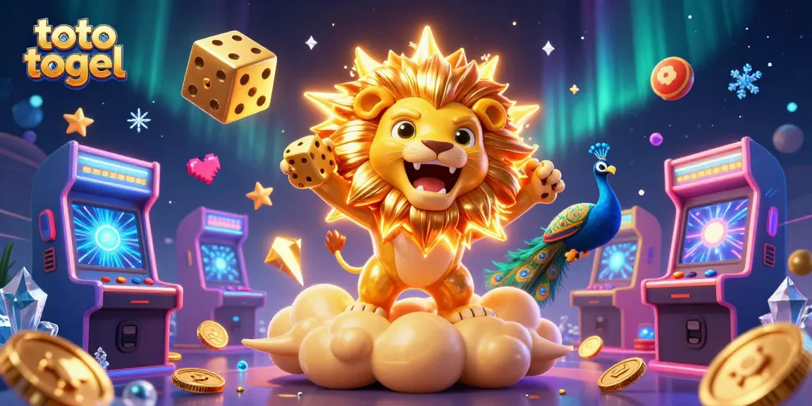 Experience the thrill of toto togel with this vibrant 3D illustration showcasing casino game elements.
