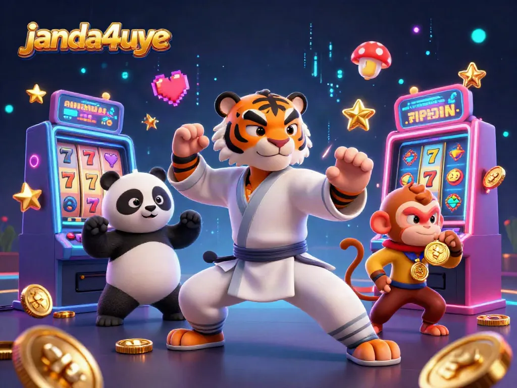 Janda4duye menawarkan sensasi permainan slot dengan karakter unik dalam sebuah ilustrasi ceria.