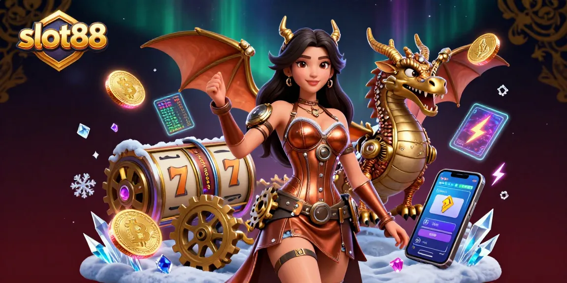 Rasakan aksi mendebarkan dengan slot88, menampilkan adegan hidup yang dipenuhi dengan elemen kasino dan karakter menakjubkan.