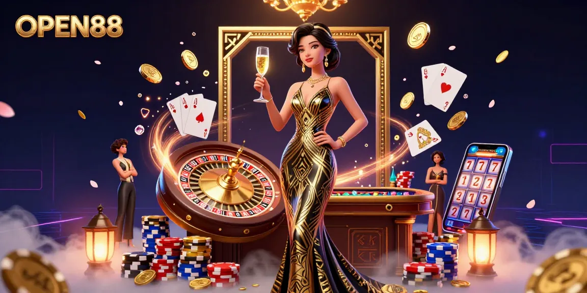 Spin the roulette wheel at OPEN88, where luxurious gameplay meets winning opportunities with vibrant casino elements.
