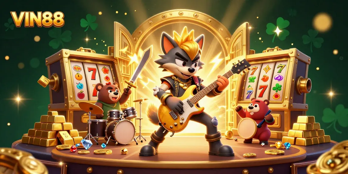 Win big at VIN88 with electrifying casino action featuring vibrant characters and exciting game elements