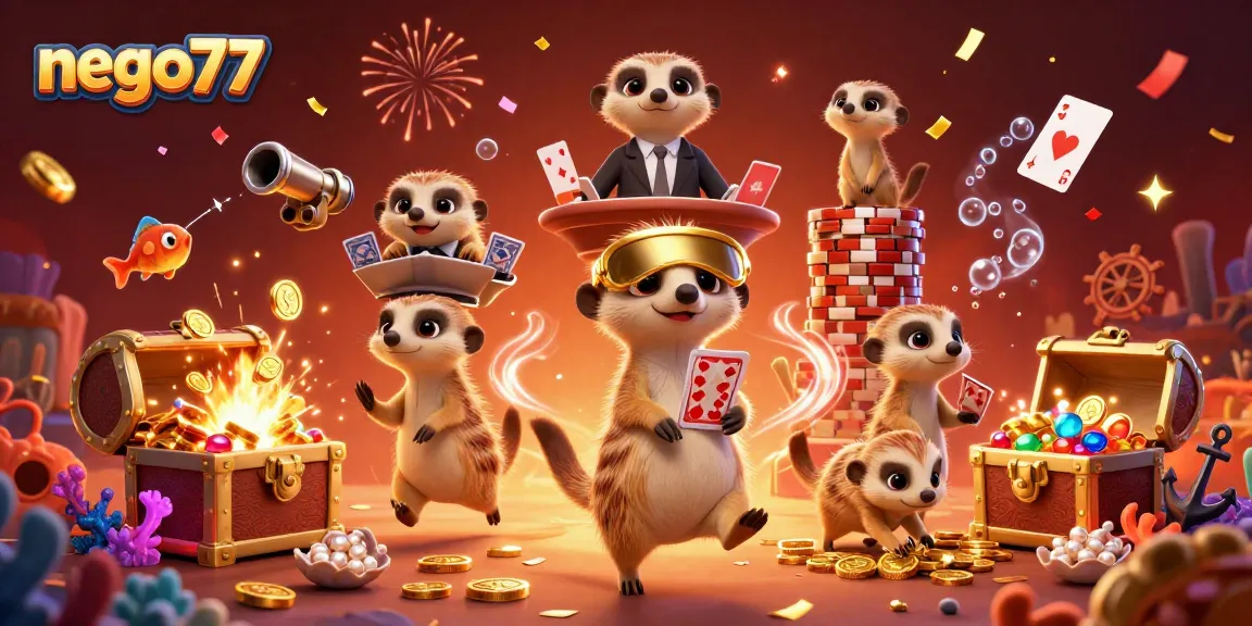 Experience thrilling gameplay with nego77's dynamic meerkat casino in a vibrant underwater adventure.