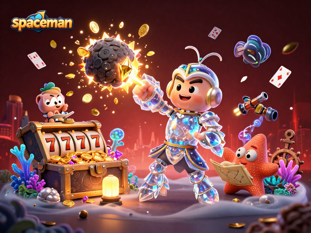 Spaceman enhances your casino experience, revealing treasures in a vibrant slot gaming universe.