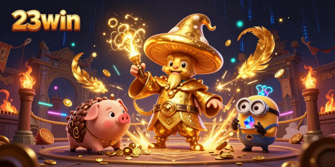 Experience 23win's thrilling casino games in a vibrant, magical showdown.