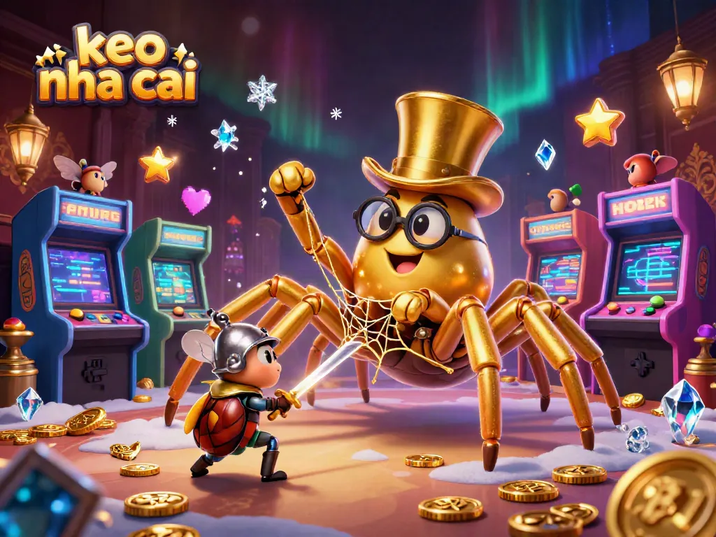 Engage with keo nha cai gaming action featuring a bold tarantula and adventurous beetle knight.