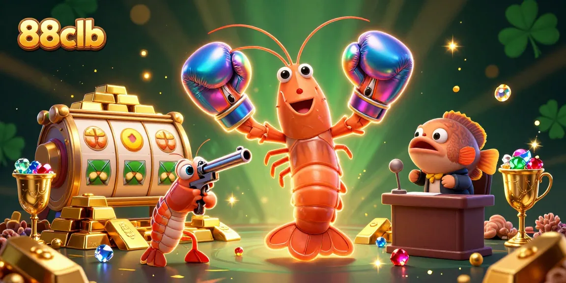 Experience thrilling gameplay at 88clb with vibrant 3D characters amidst golden jackpots and jewels.