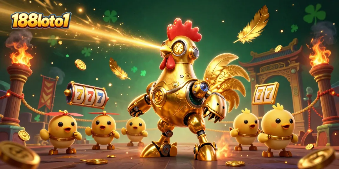 Engage in thrilling gameplay at 188loto1 with an exciting 3D casino illustration of a futuristic game scene.