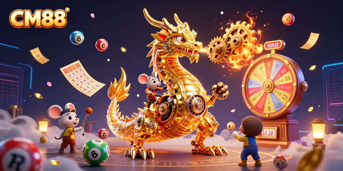 Engage in thrilling CM88 casino gaming with dynamic golden dragon and lottery elements
