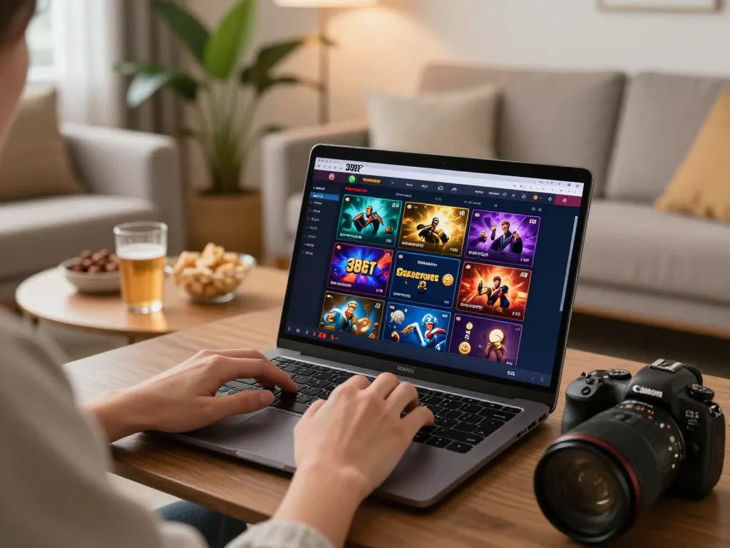 Experience the excitement of online gaming with 388bet in a cozy home setting.