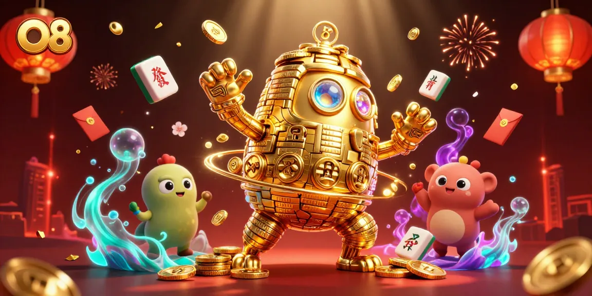 O8 players engaging with vibrant casino-themed illustration showcasing dynamic gaming elements.
