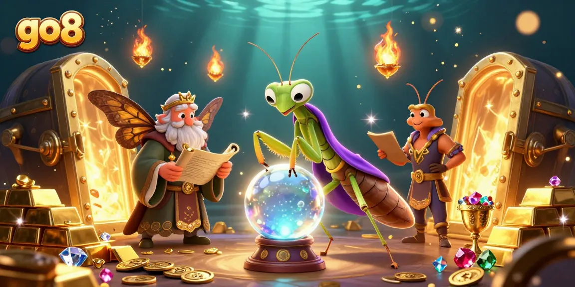 Experience the excitement of go8 with vibrant characters and dazzling jackpot treasures circulating in a mystical casino