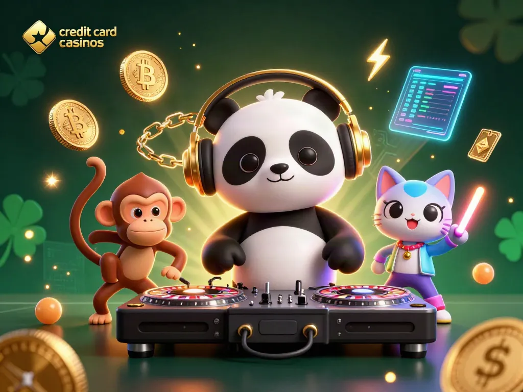 Experience action at credit card casinos with vibrant characters and exciting game elements.