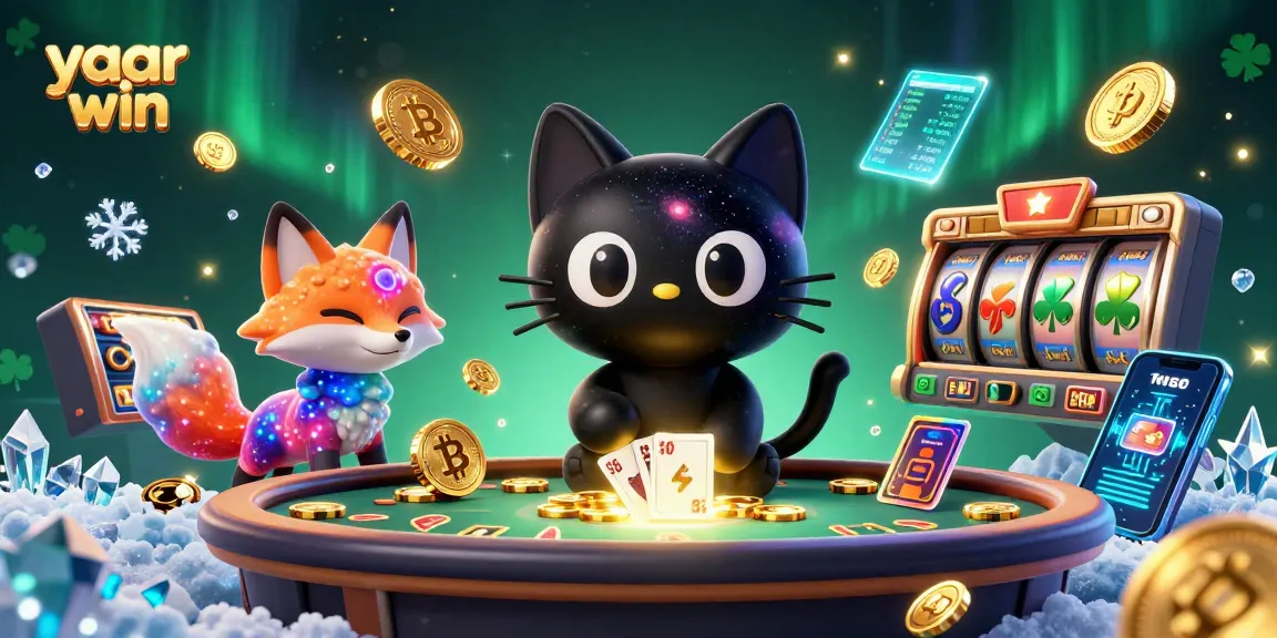Engage with yaar win at the cosmic casino, where a black hole cat and nebula fox attract tokens.