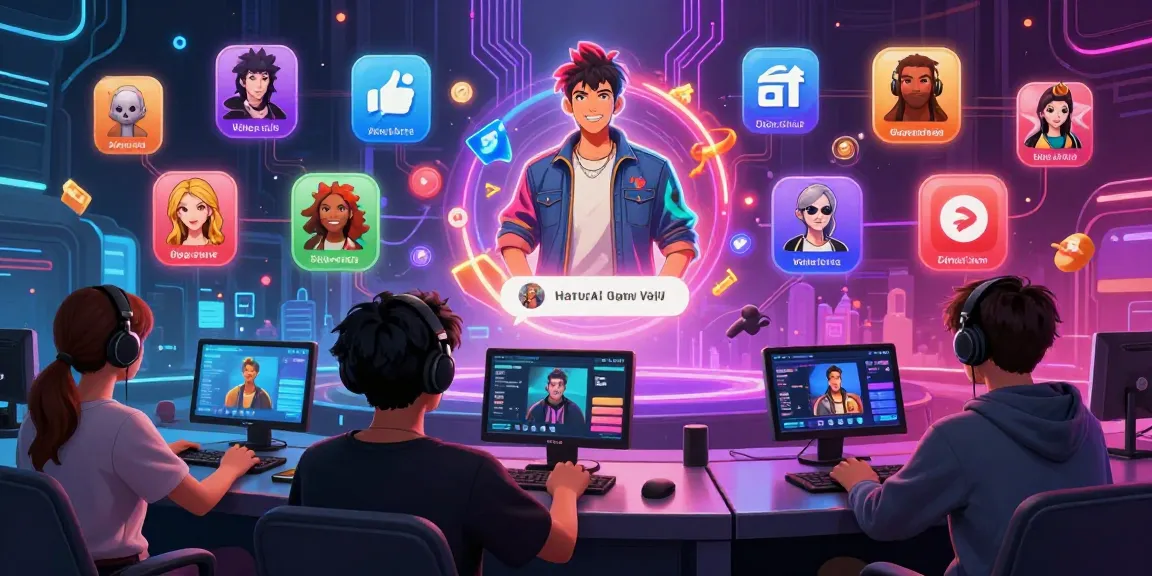 Engaging scene showcasing players interacting with beloved characters in the status ai social media simulation game.