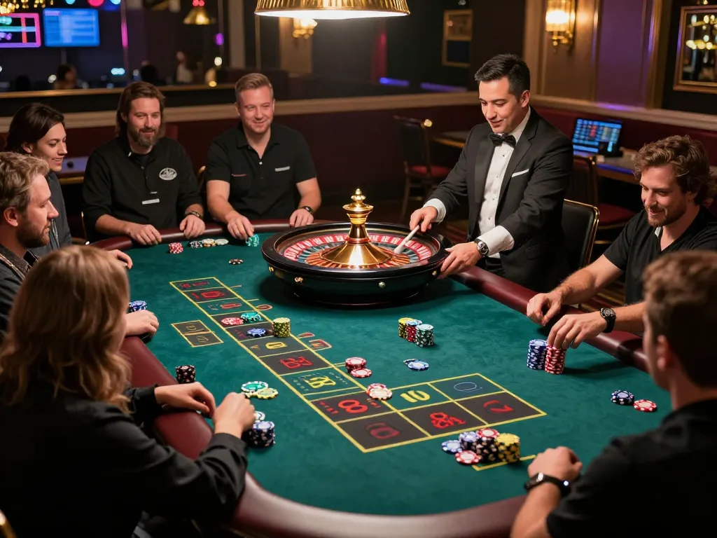 Players engaging in a thrilling live dealer game at 88aa casino, capturing the excitement and strategy involved.