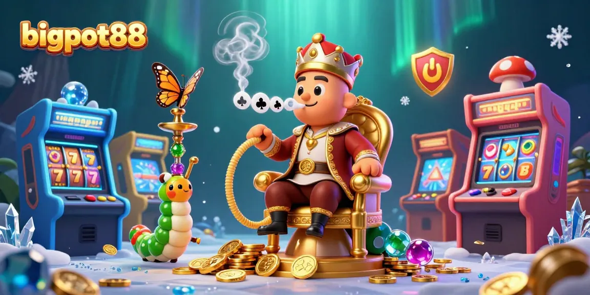 Engage with bigpot88's gaming universe featuring vibrant casino elements in a colorful 3D scene.