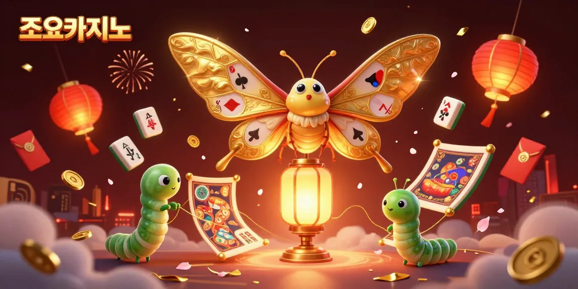 Experience the thrilling world of 조이카지노 with vibrant casino-themed imagery and lucky symbols.