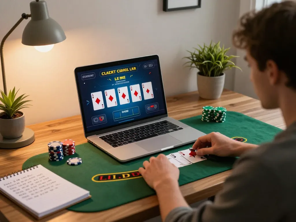 Player using QH88EU for live dealer blackjack in a comfortable home setting.
