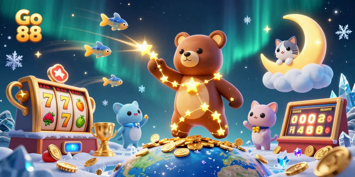 Engage with Go 88 by playing dynamic slots with spinning reels and golden trophies.