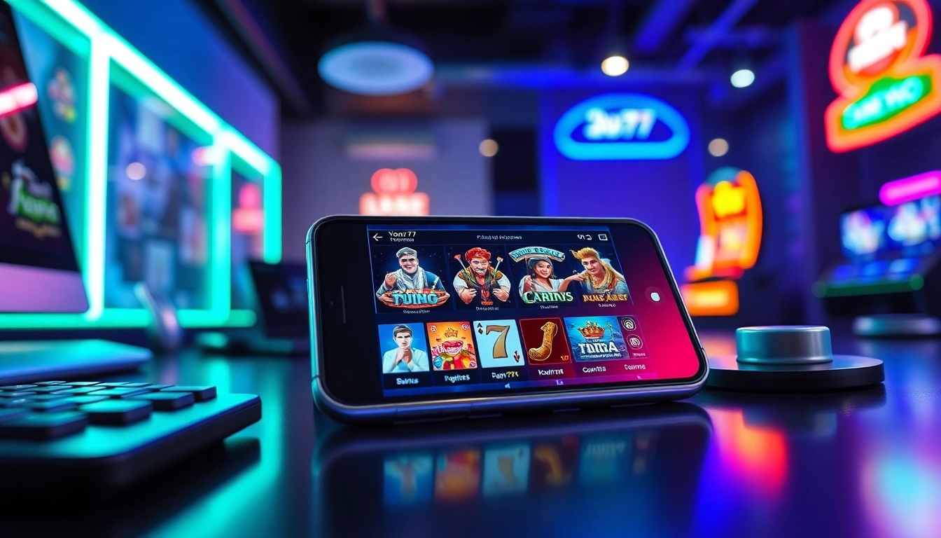 Experience Yono 777 mobile gaming app interface showcasing vibrant games and user-friendly features.