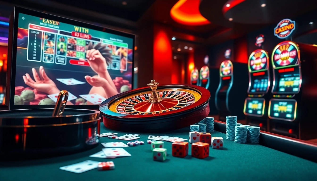 Experience the excitement of gambling with the bonus new member offer, featuring vibrant casino elements.