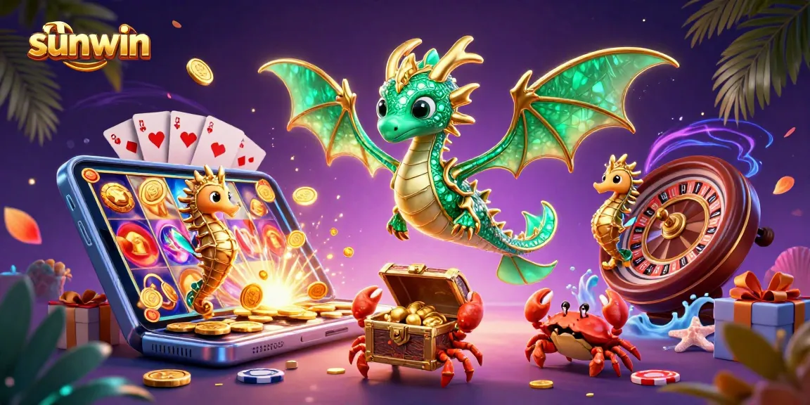 Engage with sunwin's thrilling slot game adventures featuring vibrant characters and casino elements.