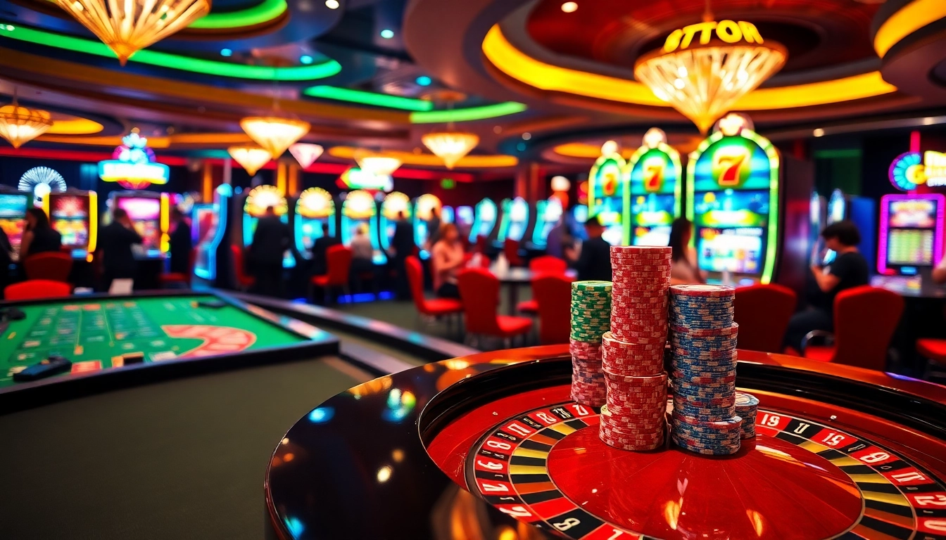 Togel389 menarik perhatian pemain di kasino mewah dengan meja roulette dan mesin slot bersinar.