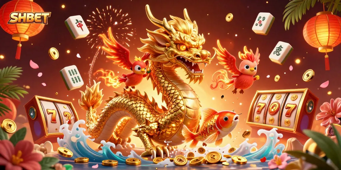 Experience the excitement of SHBET with vibrant 3D casino elements and mythical characters.