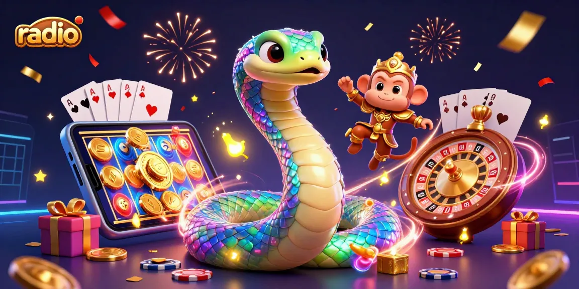 Bet on exciting games at the radio-themed casino, featuring vibrant characters and dynamic slot action.