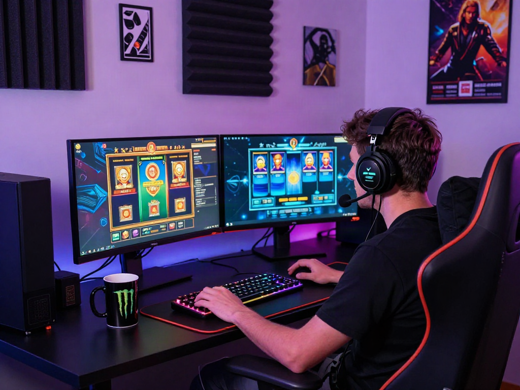 Permainan LUXURY111 Daftar dalam suasana menarik di ruang gaming modern.