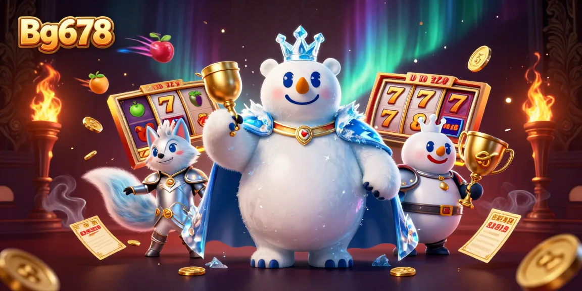Spin and win with Bg678 in this vibrant online casino scene featuring dynamic slot machine action.