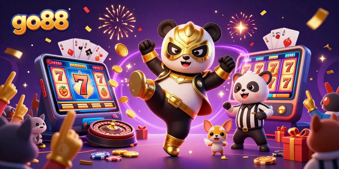 Experience the excitement of go88 with a 3D animated casino scene featuring vibrant action.
