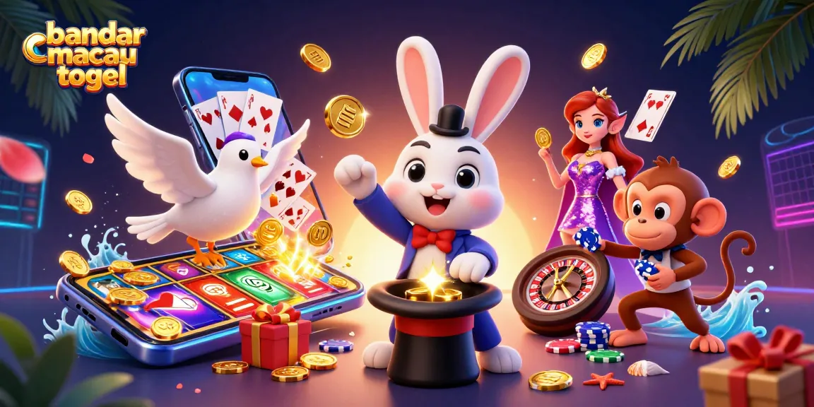 Menangkan bandar macau togel dengan permainan menarik memperlihatkan kelinci penyihir dan uang emas.