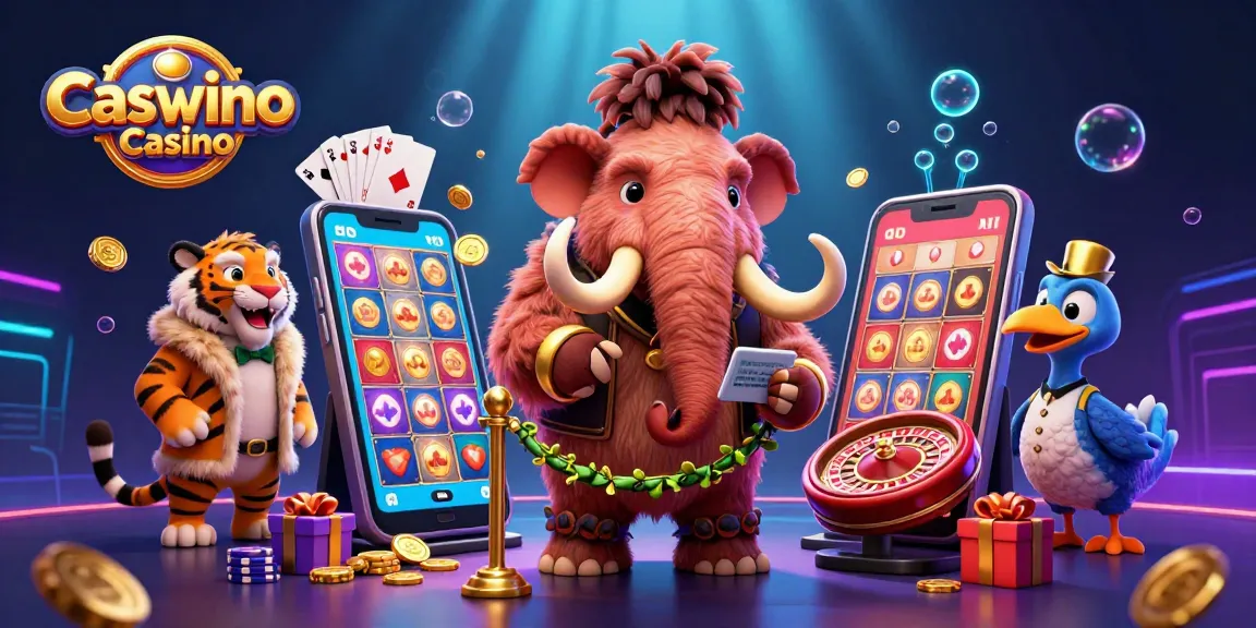 Experience the excitement of Caswino Casino with vibrant 3D characters and dynamic gaming elements.