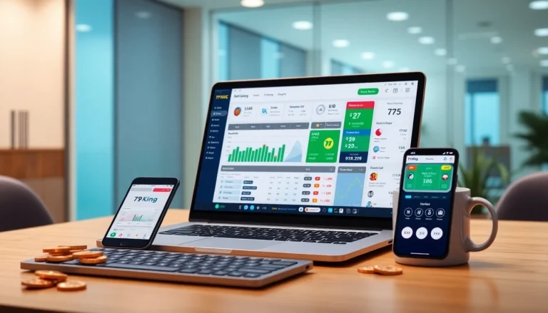 79king online betting dashboard with live odds and app on screen