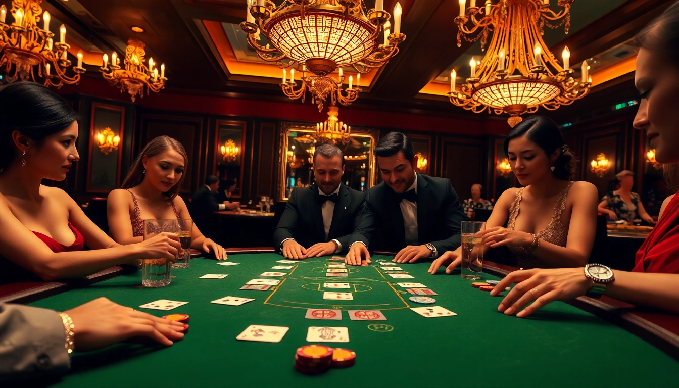 Engage in thrilling games at the Blackjack Casino with high-stakes players and luxurious atmosphere.