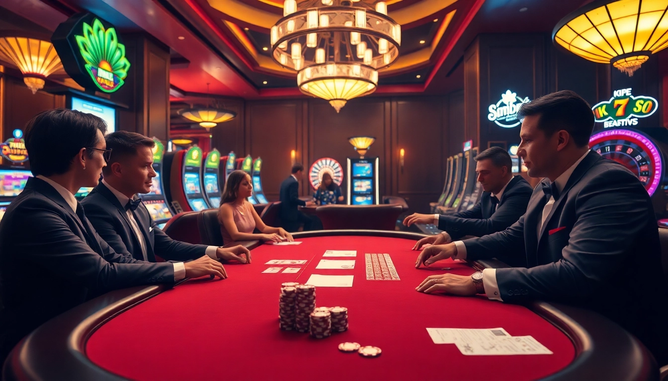 Experience thrilling poker game action at KJC's elite casino, capturing the essence of high-stakes excitement.