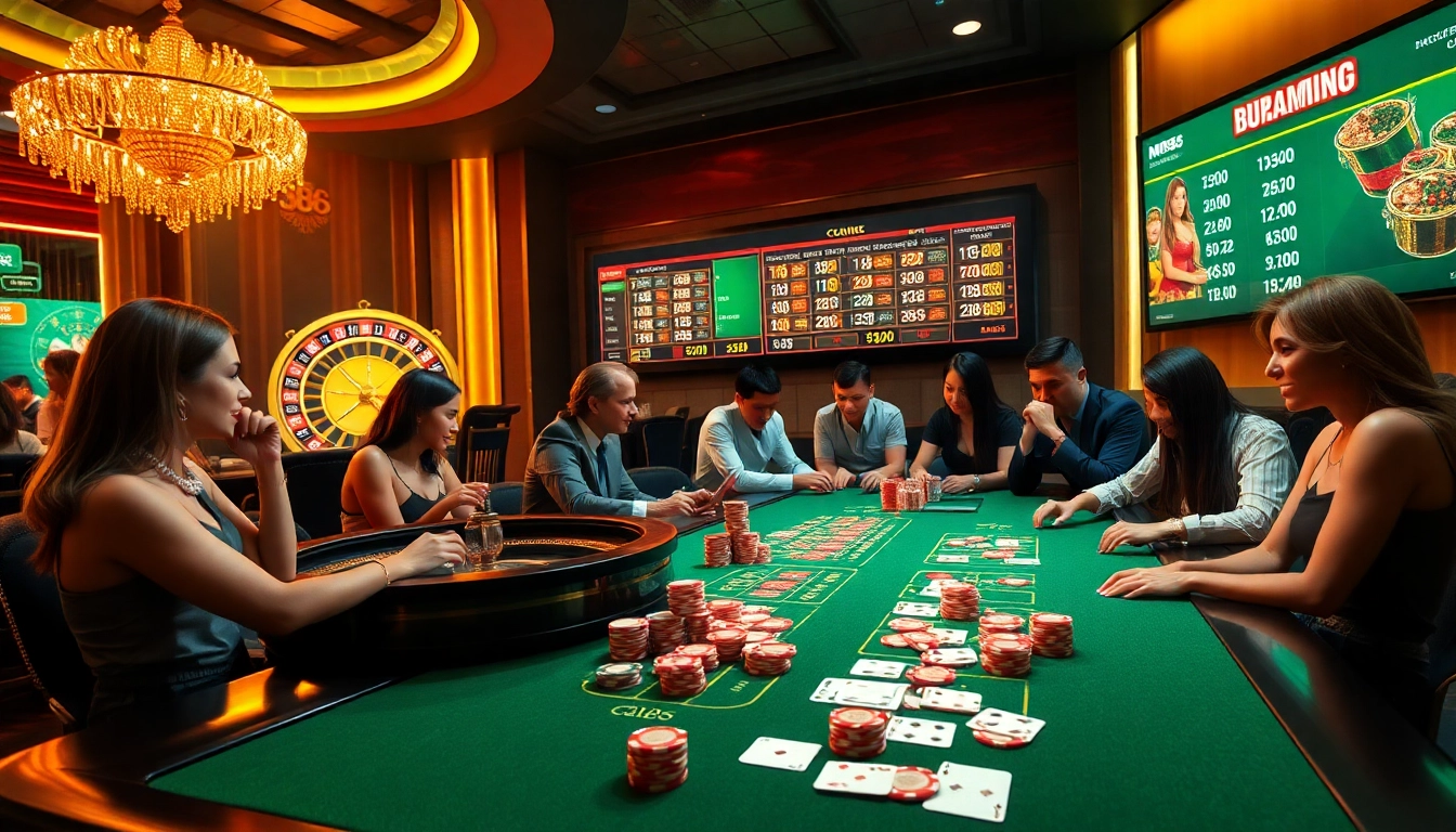 Immerse in MM88's vibrant gaming experience with poker chips and a roulette wheel.