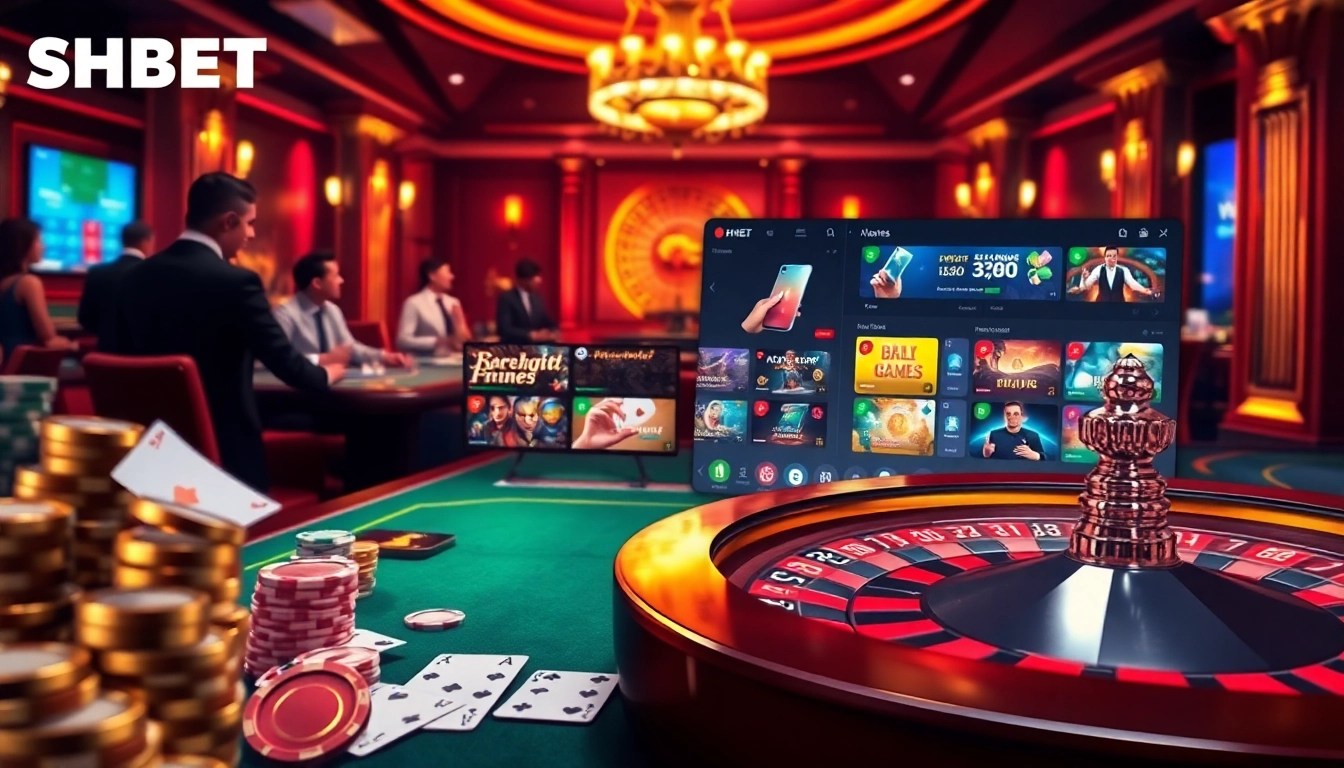 Experience the thrill of SHBET casino gaming with vibrant chips and elegant cards.