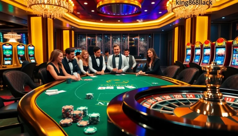 Experience high-stakes excitement at king888.black with vibrant casino games and glamorous poker tables.