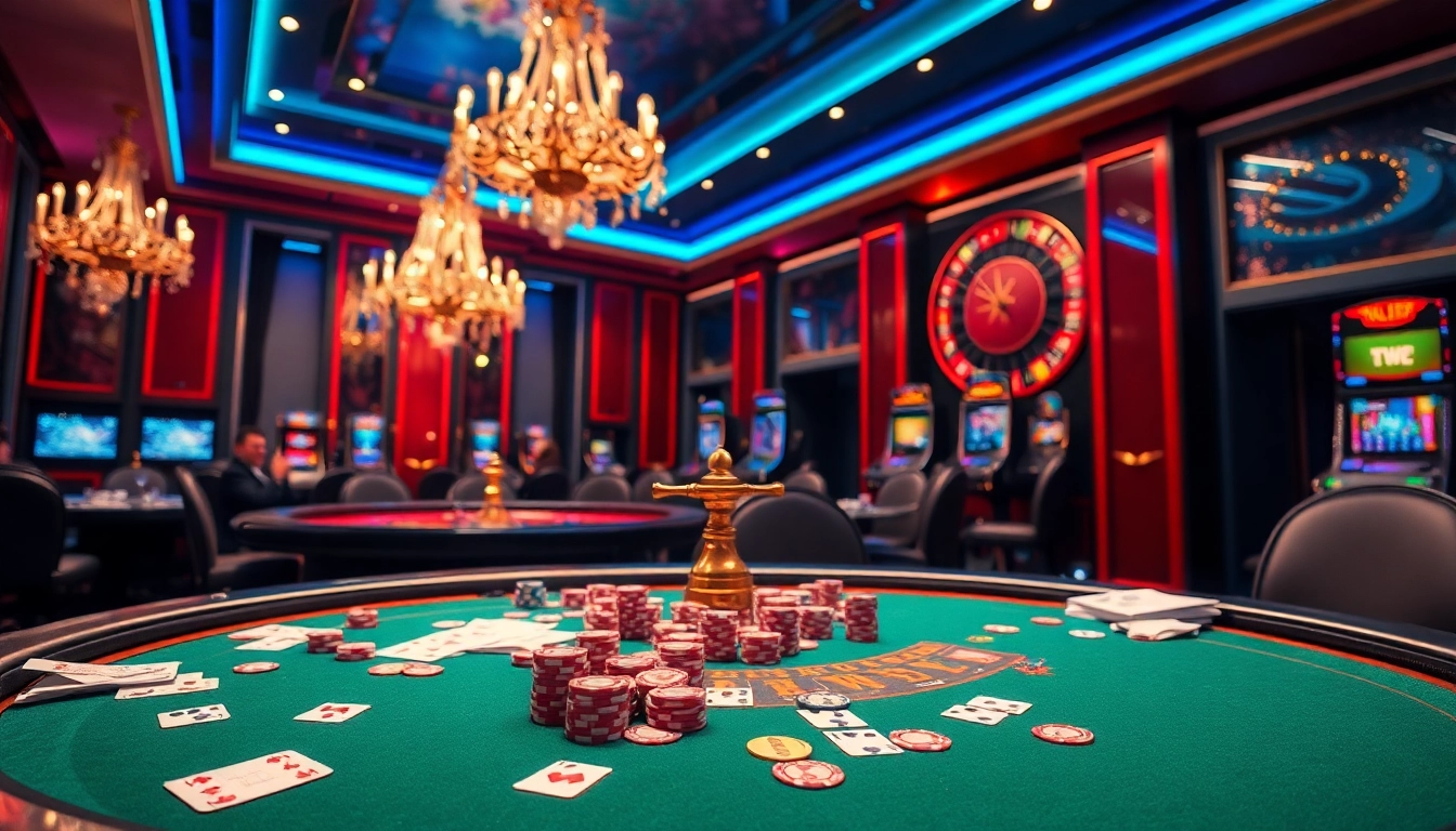 Experience how nhà cái 78WIN có uy tín không in this vibrant casino scene with players gambling excitedly.